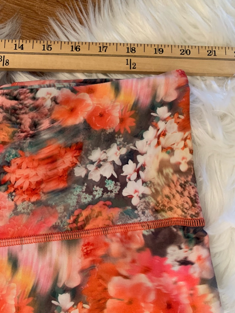 Athleta Women’s 3X Elation Capri Leggings Renewed Spring Bloom Floral Peach - Picture 7 of 15